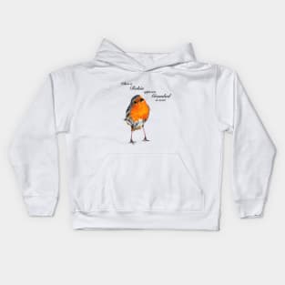 When a Robin appears Grandad is near - Grandad memorial - in sympathy - condolence Kids Hoodie